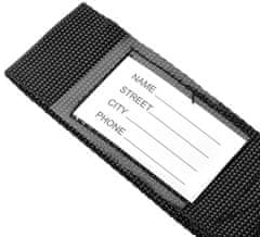 Camerazar Bezpečnostný pás na kufor s ochranou heslom, čierny, polypropylénový nylon, 200 cm