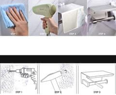 Camerazar Držiak toaletného papiera Loft WC, strieborný, nerezová oceľ, 13,5x10x10,5 cm