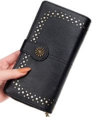 Camerazar Veľká dámska peňaženka z ekologickej umelej kože, 15 priehradiek, rozmery 19,3x10x3,5 cm
