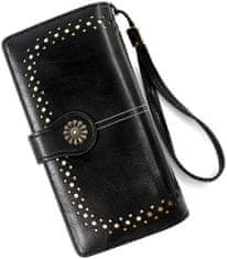 Camerazar Veľká dámska peňaženka z ekologickej umelej kože, 15 priehradiek, rozmery 19,3x10x3,5 cm