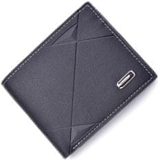 Camerazar Pánska skladacia peňaženka z ekokože, čierna, 12 priehradiek, 10x12x1,5 cm