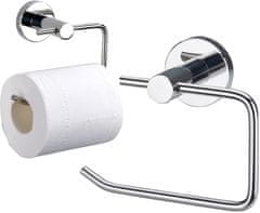 Camerazar Nástenný držiak na toaletný papier, strieborný, nerezová oceľ, 11,4 x13,4 x 7,6 cm