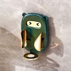 Camerazar Univerzálny držiak na elektrickú zubnú kefku, zelený, odolný plast, 5,8 × 8,6 cm