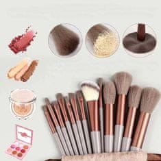 Camerazar Profesionálna sada 13 štetcov na make-up, syntetické štetiny, dĺžka 16-20 cm