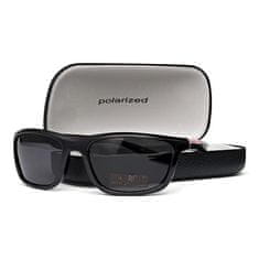 Camerazar Pánske športové slnečné okuliare s polarizáciou, sivé šošovky, v pevnom puzdre