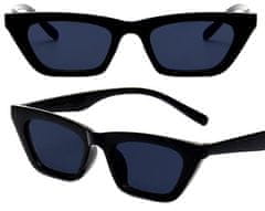 Camerazar Retro dámske slnečné okuliare Cat Eye, čierne, plastové, filter UV400