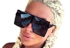 Camerazar Veľké retro slnečné okuliare pre ženy, čierne, plastový rám, UV filter 400 kat.3 - možnosť 2