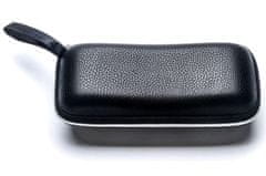 Camerazar Elegantné tvrdé puzdro na okuliare, čierne, podšité mäkkým materiálom, 17x8x5,5 cm