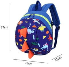 Camerazar Detský batoh Dinosaurus pre predškolákov, polyester, 3D efekt, rozmery 27x19x11 cm