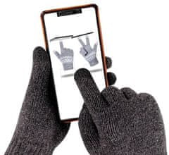 Camerazar Pánske zimné rukavice, sivá melanž, 100% akrylová priadza, univerzálna veľkosť