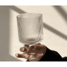 Flor de Cristal Sklenený pohár Flamenco Mystique Ryflowane, 225 ml, materiál Boro-Silicon