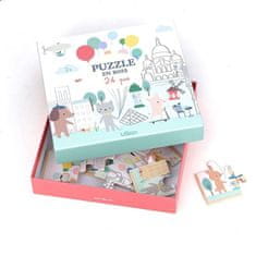 Vilac Panoramatické dřevěné puzzle Paříž - Sarah Betz