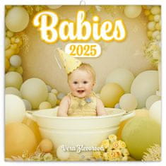 Notique Poznámkový kalendár Babies – Věra Zlevorová 2025, 30 x 30 cm
