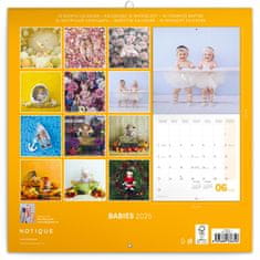 Notique Poznámkový kalendár Babies – Věra Zlevorová 2025, 30 x 30 cm