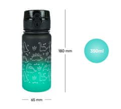 BAAGL Tritánová fľaša na pitie Gradient Dino, 350 ml