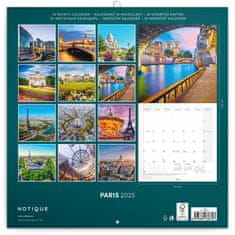 Notique Poznámkový kalendár Paríž 2025, 30 x 30 cm