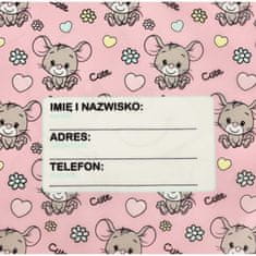 WOWO Detský vak na topánky do telocvične mouse pink