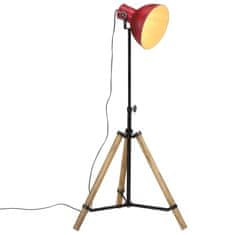 Vidaxl Podlahová lampa 25 W šmuhovaná červená 75x75x90-150 cm E27