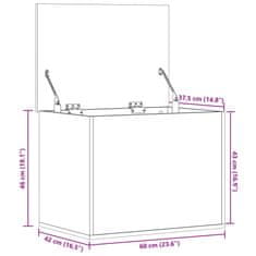 Vidaxl Úložný box dub sonoma 60x42x46 cm kompozitné drevo