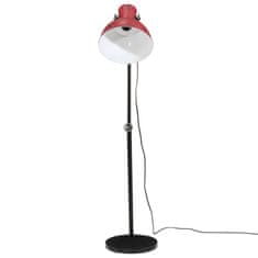 Vidaxl Podlahová lampa 25 W šmuhovaná červená 30x30x90-150 cm E27