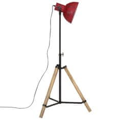 Vidaxl Podlahová lampa 25 W šmuhovaná červená 75x75x90-150 cm E27