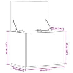 Vidaxl Úložný box biely 60x42x46 cm kompozitné drevo