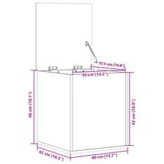 Vidaxl Úložný box dub sonoma 40x42x46 cm kompozitné drevo