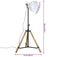 Vidaxl Podlahová lampa 25 W biela 75x75x90-150 cm E27