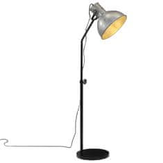 Vidaxl Podlahová lampa 25 W starožitná strieborná 30x30x90-150 cm E27