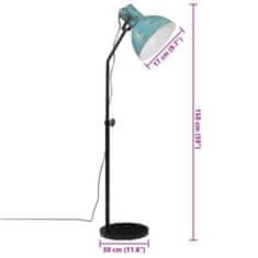 Vidaxl Podlahová lampa 25 W šmuhovaná modrá 30x30x90-150 cm E27