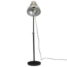 Vidaxl Podlahová lampa 25 W starožitná strieborná 30x30x90-150 cm E27