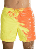 Pánske plavecké šortky meniace farbu – žlto-oranžová, M | SWITCHOPS