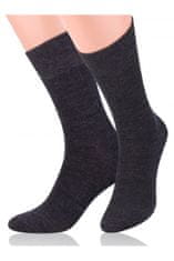 STEVEN Pánske ponožky merino wool NERO (čierna) EU 44-46