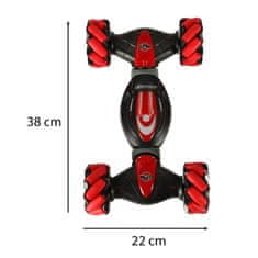 WOWO RC Autíčko Ručne Ovládané - Ručne Ovládané RC Autíčko 2v1 Stunts Tanečný Kúsok 360 - Červené