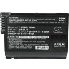 CameronSino Batéria pre Nikon D7000, D500, D600, D7200, D7500, Z5, Z6, 2000 mAh, Li-Ion