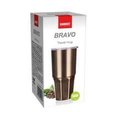 Banquet Hrnček cestovný dvojstenný BRAVO 500 ml, zlatý, súprava 3 ks