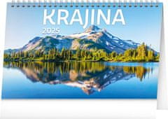 Notique Stolový kalendár Krajina CZ/SK 2025, 23,1 x 14,5 cm
