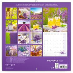 Notique Poznámkový kalendár Provence 2025, voňavý, 30 x 30 cm