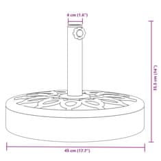 Petromila vidaXL Podstavec pod slnečník pre Ø38/48 mm tyče 25 kg kruh