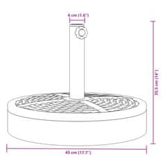 Petromila vidaXL Podstavec pod slnečník pre Ø38/48 mm tyče 25 kg kruh