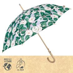 Perletti Dámsky automatický dáždnik Green Camelie, 19148