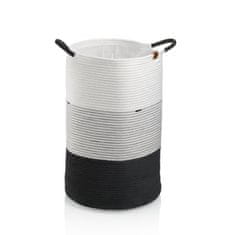 Kela Vrecko na bielizeň Hedda zmes bavlna/polyester bielo-čierna 57,0 cm 40,0 cm KL-24453