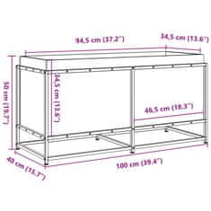 Vidaxl Záhradný kvetináč biely 100x40x50 cm borovicový masív