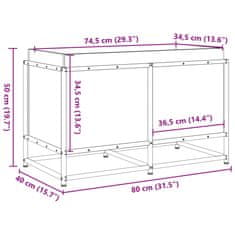 Vidaxl Záhradný kvetináč biely 80x40x50 cm borovicový masív