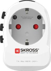 Skross PRE Light USB World, UK+USA+Austrália/Čína, 2x USB-A, vr. adaptéra ostatných vidlíc