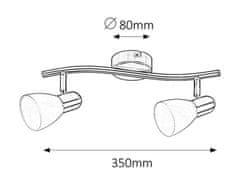 Rabalux SOMA stropné bodové svietidlo 2x40W | E14, 6302