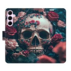 iSaprio Flipové puzdro - Skull in Roses 02 pre Samsung Galaxy A35 5G