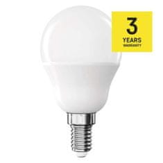 EMOS LED žiarovka Classic Mini Globe / E14 / 4,2 W (40 W) / 470 lm / Teplá biela