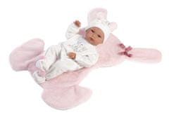 Rappa Llorens 63598 NEW BORN HOLČIČKA - realistická bábika bábätko s celovinylovým telom - 35 cm