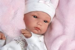 Rappa Llorens 63598 NEW BORN HOLČIČKA - realistická bábika bábätko s celovinylovým telom - 35 cm